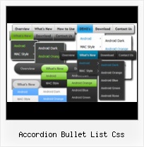 Css Button Mousedown accordion bullet list css