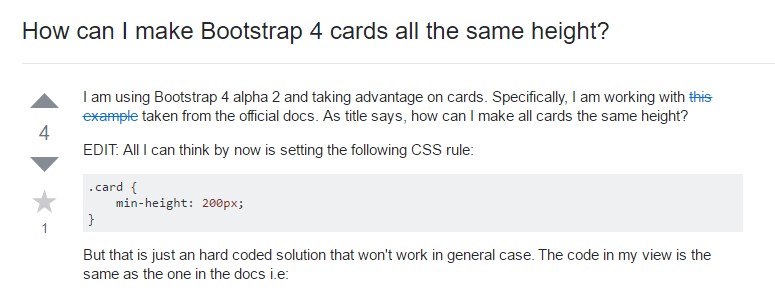 Insights on  just how can we form Bootstrap 4 cards  all the same  height?